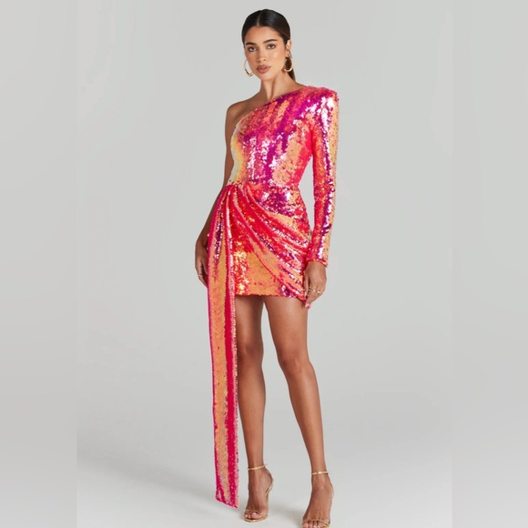 CELINA HOT PINK DRESS- stunning dress!!! - Picture 1 of 3